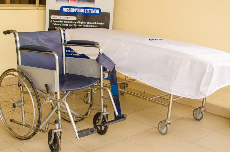 Wheelchair at a primary health care centre